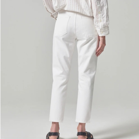 Citizens Of Humanity White Straight Leg Jeans - Picture 1 of 7
